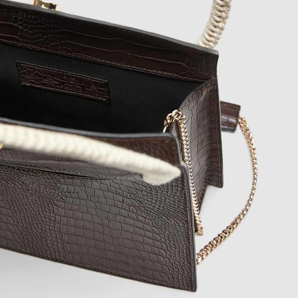 NWT Embossed Faux Leather City Satchel - Picture 5 of 7